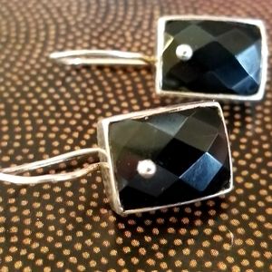 Silpada Sterling Silver & Black Onyx Earrings